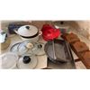 Image 1 : Le Creuset Dutch Oven, Baking Pans, Glass Lids, Aluminium Cake Carrier & Bread Boxes