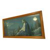 Image 1 : Framed Print of Jesus Praying on Mount of Olives with Wood Frame