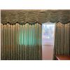 Image 1 : Coordinated Green Damask Drapery Set and Queen-Size Bedspread With Floral Pattern