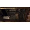 Image 3 : Brick Fireplace With Metal Mesh Screen and Accessories