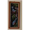 Image 3 : Framed Embroidered Bird and Floral Artworks on Black Fabric Backgrounds