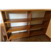 Image 1 : Solid Wood Six-Compartment Open Bookcase Shelf Unit