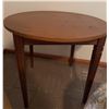 Image 1 : Wooden Oval Side Table with Decorative Carved Legs