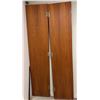 Image 1 : Wood Veneer Folding Closet Doors with Hinges and Tracks