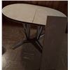 Image 1 : Oval Laminate Dining Table with Extension Leaf and Chrome Base