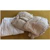 Image 1 : Two Textured Fabric Curtain Panels Neutral Colours