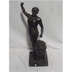Man with Lion Masier - Bronze