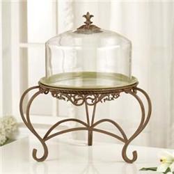 Fleur De Lis Cake Stand Pistachio