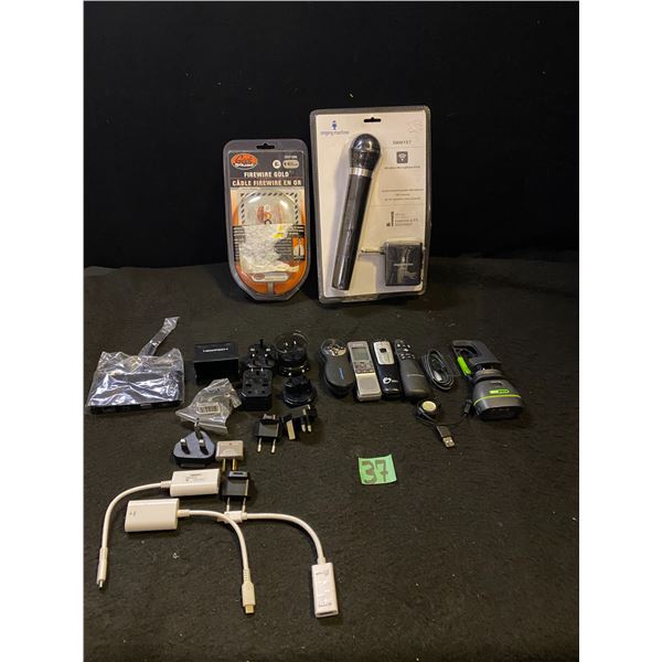 Wireless microphone, firewire and assorted digital plugs