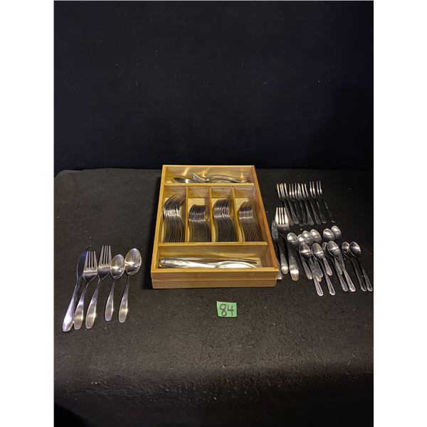 Large set of flatware