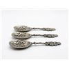 Image 1 : 3 Ornate Silver Spoons with Figural and Scene Embossed Bowls