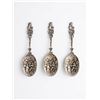Image 2 : 3 Ornate Silver Spoons with Figural and Scene Embossed Bowls