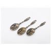 Image 3 : 3 Ornate Silver Spoons with Figural and Scene Embossed Bowls