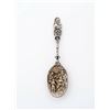 Image 4 : 3 Ornate Silver Spoons with Figural and Scene Embossed Bowls