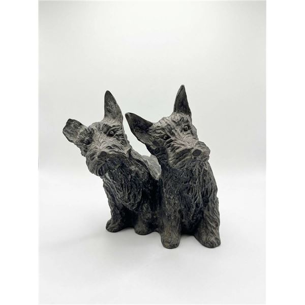 Cast Metal Pair of Scottish Terrier Dog Bookends or Statue