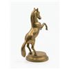 Image 3 : Solid Brass Rearing Horse Sculpture on Round Base