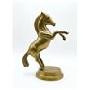 Image 4 : Solid Brass Rearing Horse Sculpture on Round Base