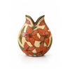 Image 2 : Ceramic Vase with Dual Spout and Red Floral Pattern