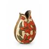 Image 3 : Ceramic Vase with Dual Spout and Red Floral Pattern
