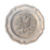 Image 2 : Embossed Pewter Wall Plates with Bird Relief and Scalloped Edges