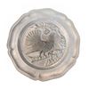 Image 3 : Embossed Pewter Wall Plates with Bird Relief and Scalloped Edges