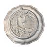 Image 4 : Embossed Pewter Wall Plates with Bird Relief and Scalloped Edges