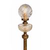 Image 4 : Cut Crystal and Brass Table Lamp with Ornate Pedestal Base