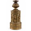 Image 3 : Bronze Oil Lamp with Figural Relief Base and Opaline Glass Shade