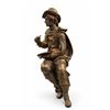 Image 2 : Bronze Sculpture of Seated Artist With Palette and Brush, Classical Attire