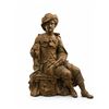 Image 6 : Bronze Sculpture of Seated Artist With Palette and Brush, Classical Attire