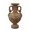 Image 4 : Large Gilt Composite Urn with Lion and Scroll Relief Handles and Decorative Motifs