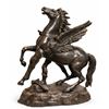 Image 3 : Bronze Sculpture of Greek Figure with Pegasus and Lyre on Decorative Base