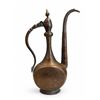 Image 1 : Engraved Copper Ewer with Hinged Lid and Long Spout, Relief Decoration