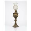 Image 3 : Ornate Cast Metal Table Lamps with Frosted and Clear Glass Shades