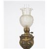 Image 4 : Ornate Cast Metal Table Lamps with Frosted and Clear Glass Shades