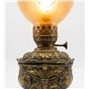 Image 7 : Ornate Cast Metal Table Lamps with Frosted and Clear Glass Shades