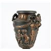 Image 2 : Bronze Vase with Putti Relief and Ram Head Handles on Marble Base