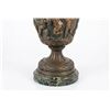 Image 3 : Bronze Vase with Putti Relief and Ram Head Handles on Marble Base