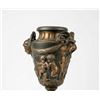 Image 2 : Bronze Urn with Putti Relief and Ram's Head Handles on Marble Base