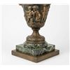 Image 3 : Bronze Urn with Putti Relief and Ram's Head Handles on Marble Base