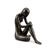 Image 1 : Bronze Abstract Seated Figure Sculpture Modern Minimalist Art
