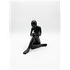 Image 2 : Bronze Abstract Seated Figure Sculpture Modern Minimalist Art