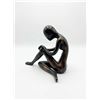 Image 3 : Bronze Abstract Seated Figure Sculpture Modern Minimalist Art