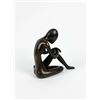 Image 5 : Bronze Abstract Seated Figure Sculpture Modern Minimalist Art