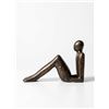 Image 4 : Modern Bronze Seated Abstract Human Figure Sculpture