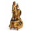 Image 2 : Ornate Gilt Bronze Mantel Clock with Female Figure and Bird, Roman Numeral Dial