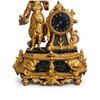 Image 5 : Ornate Gilt Bronze Mantel Clock with Female Figure and Bird, Roman Numeral Dial