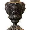 Image 5 : Black Metal Cherub Table Lamps with Frosted Glass Shades and Ornate Bases