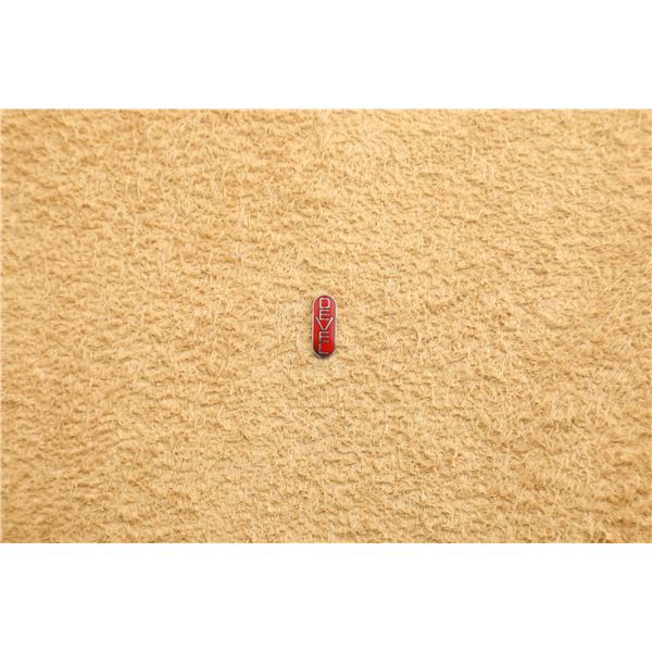 Devel Corporation Red Enamel Pistol Grip Medallion Uninstalled Factory Original Insert