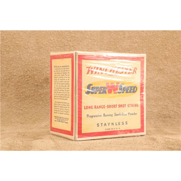1940s-50s Full Box Winchester Super Speed 12 Gauge #6, 2 3/4" Lead Shotgun Shells Ammunition